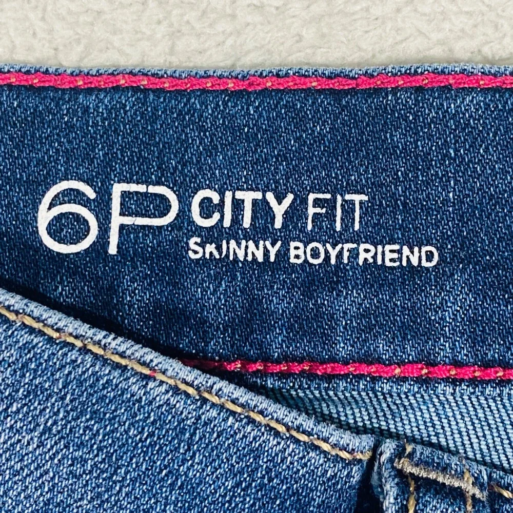 Liz Claiborne Skinny‎ Boyfriend Jeans Women 6P Blue Petite City Fit Capris
